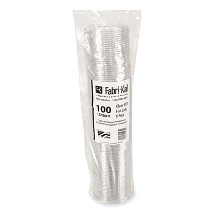 Greenware Cold Drink Lids, X-Slot, Fits 12 oz to 20 oz Cold Cup, Plastic, Clear, 1,000/Carton
