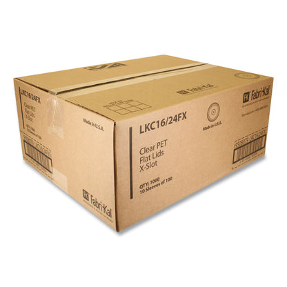 Greenware Cold Drink Lids, X-Slot, Fits 16 oz to 24 oz Cold Cups, Plastic, Clear, 1,000/Carton