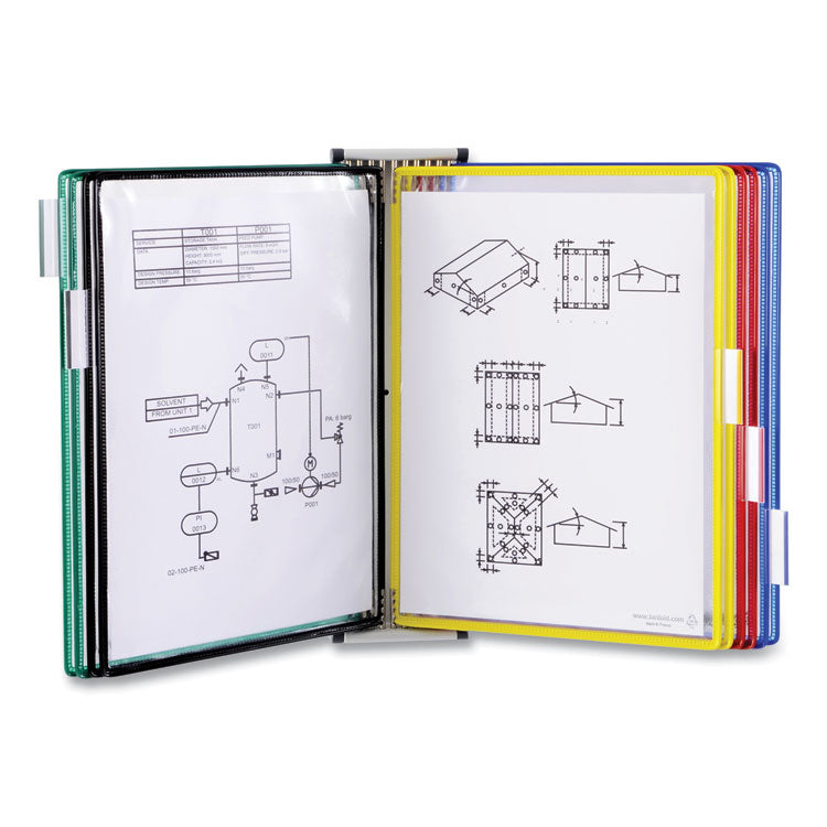 Wall Unit Magnetic Starter Set, 10 Sections, 20-Sheet Capacity, Gray