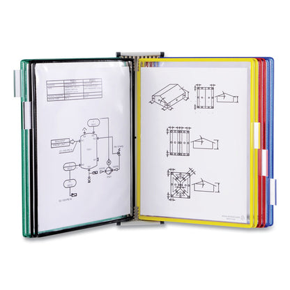 Wall Unit Magnetic Starter Set, 10 Sections, 20-Sheet Capacity, Gray