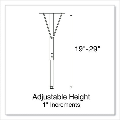 Height Adjustable Activity Table, Round, 60" x 19" to 29", Gray Granite Top, Black Legs, 4/Pallet