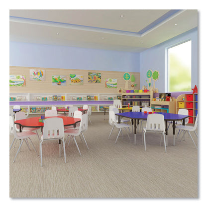Dry-Erase Markerboard Activity Tables, Rectangular, 48" x 24" x 19" to 29", White Top, Black Legs, 4/Pallet