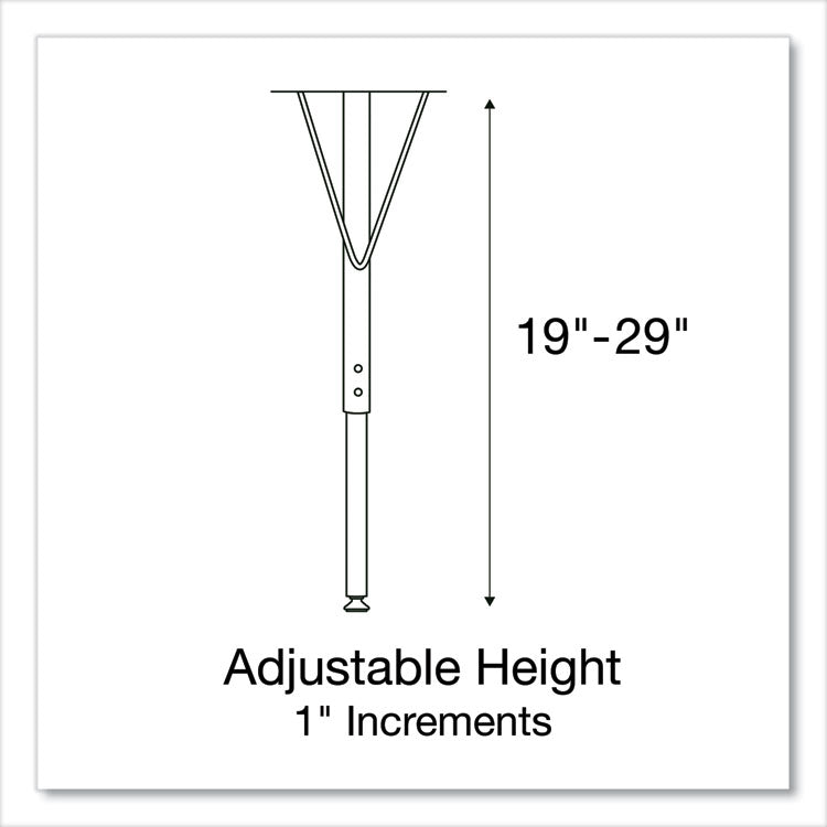 Height Adjustable Activity Tables, Round, 60" x 19" to 29", Gray Granite Top, Gray Legs, 4/Pallet