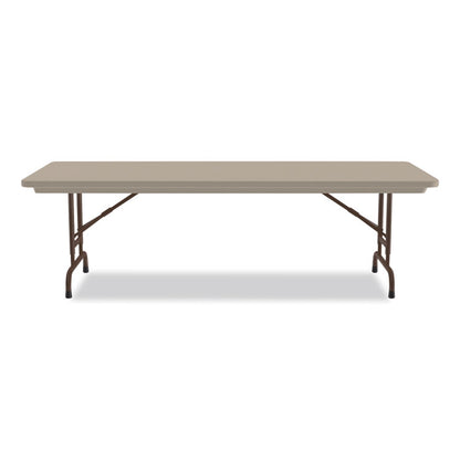 Adjustable Folding Tables, Rectangular, 72" x 30" x 22" to 32", Mocha Granite Top, Brown Legs, 4/Pallet