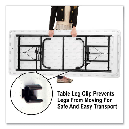 Adjustable Folding Tables, Rectangular, 96" x 30" x 22" to 32", Gray Granite Top, Black Legs, 4/Pallet