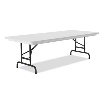Adjustable Folding Tables, Rectangular, 96" x 30" x 22" to 32", Gray Granite Top, Black Legs, 4/Pallet