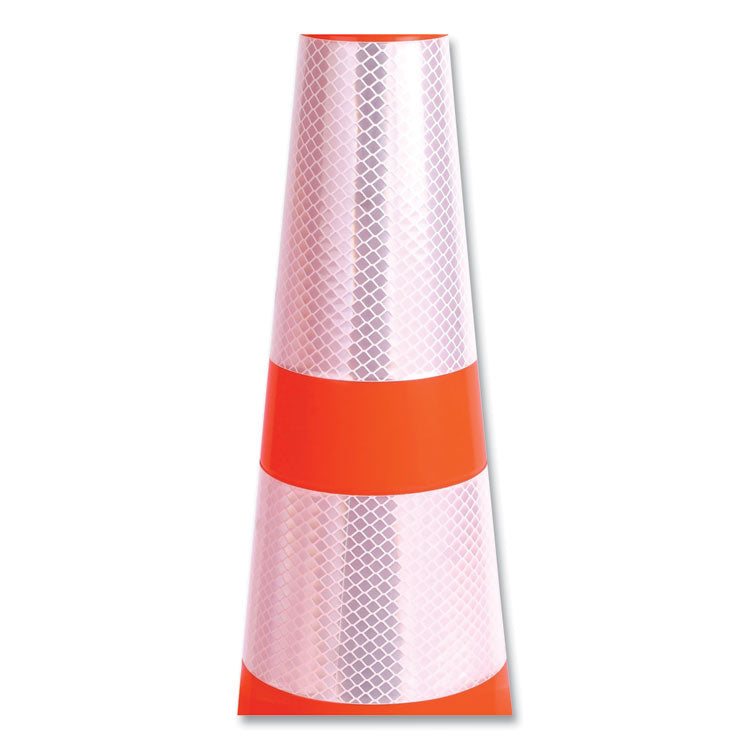 Traffic Cone, 11.5 x 11.5 x 28, Orange/Silver/Black