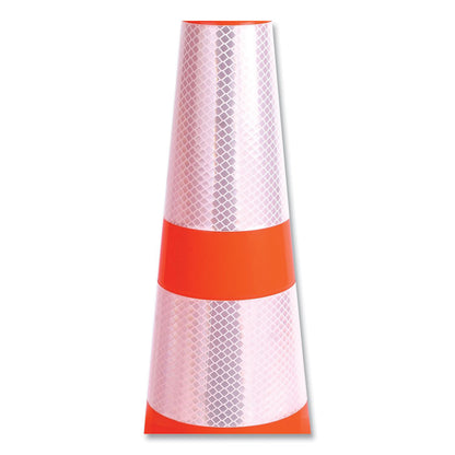 Traffic Cone, 11.5 x 11.5 x 28, Orange/Silver/Black