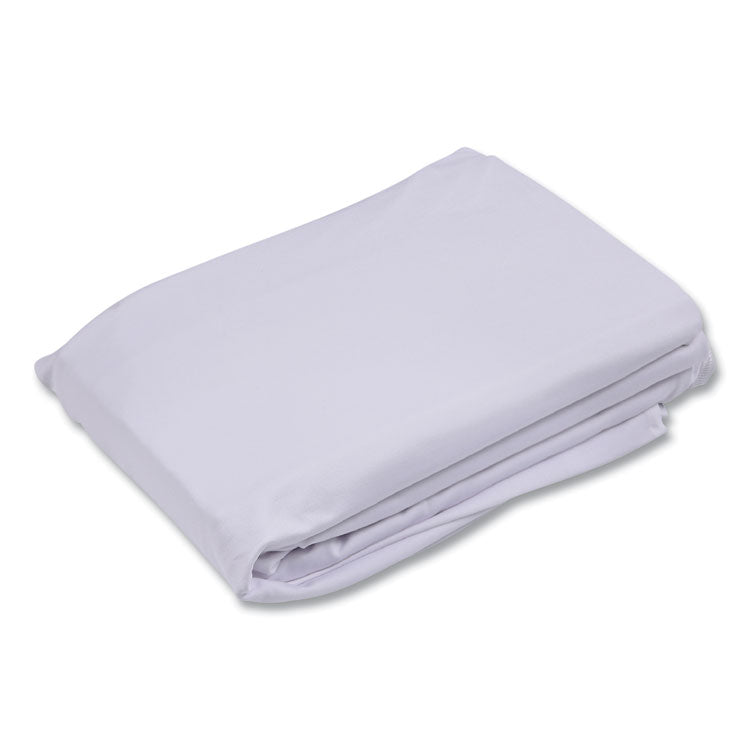 iGear Fabric Table Cover, Polyester/Spandex, 30" x 96", White