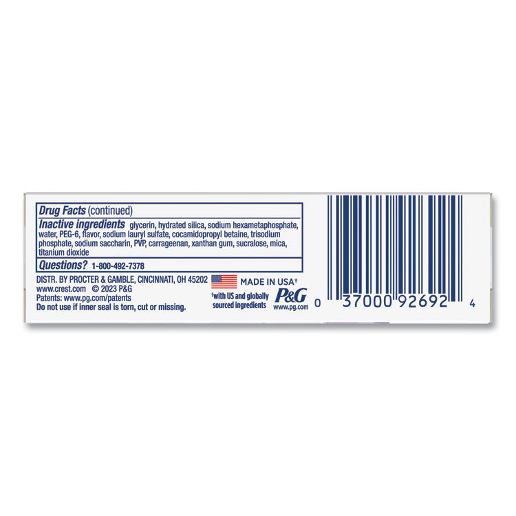 3D White Brilliance Advanced Whitening Technology + Advanced Stain Protection Toothpaste, Vibrant Peppermint, 0.85 oz, 72/CT