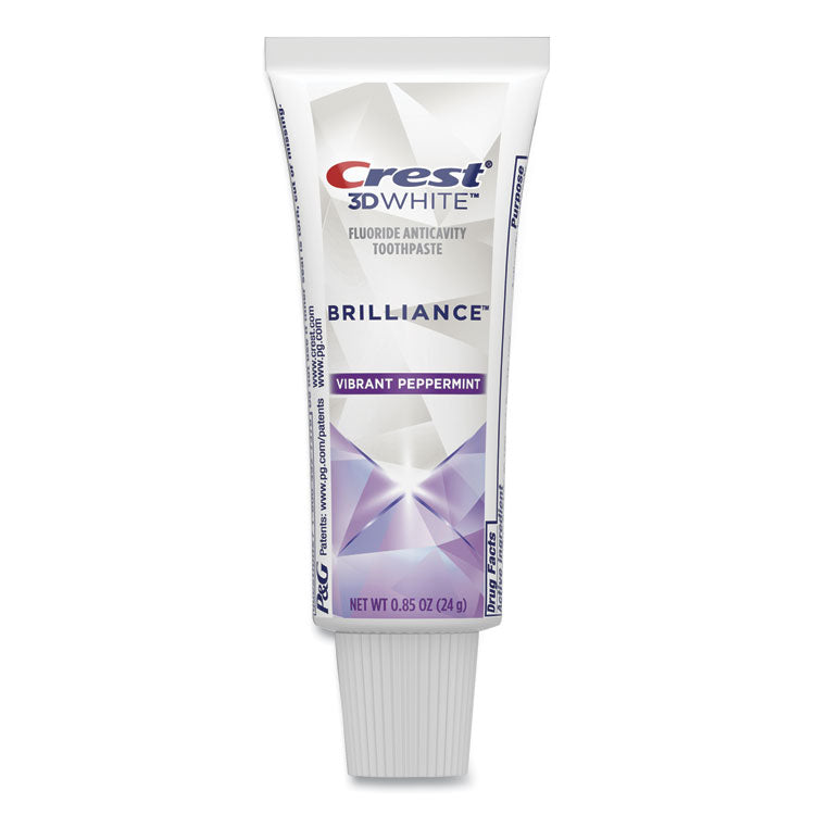 3D White Brilliance Advanced Whitening Technology + Advanced Stain Protection Toothpaste, Vibrant Peppermint, 0.85 oz, 72/CT