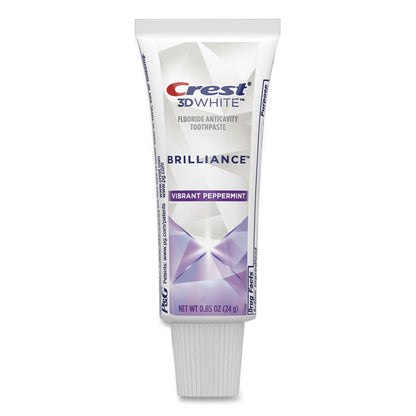3D White Brilliance Advanced Whitening Technology + Advanced Stain Protection Toothpaste, Vibrant Peppermint, 0.85 oz, 72/CT