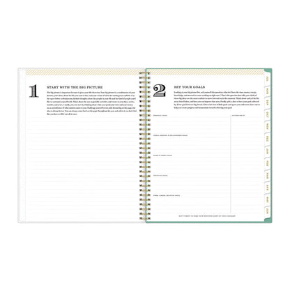 Day Designer Academic Year Weekly/Monthly Frosted Planner, Palms Artwork, 11 x 8.5, 12-Month (July to June): 2025 to 2026