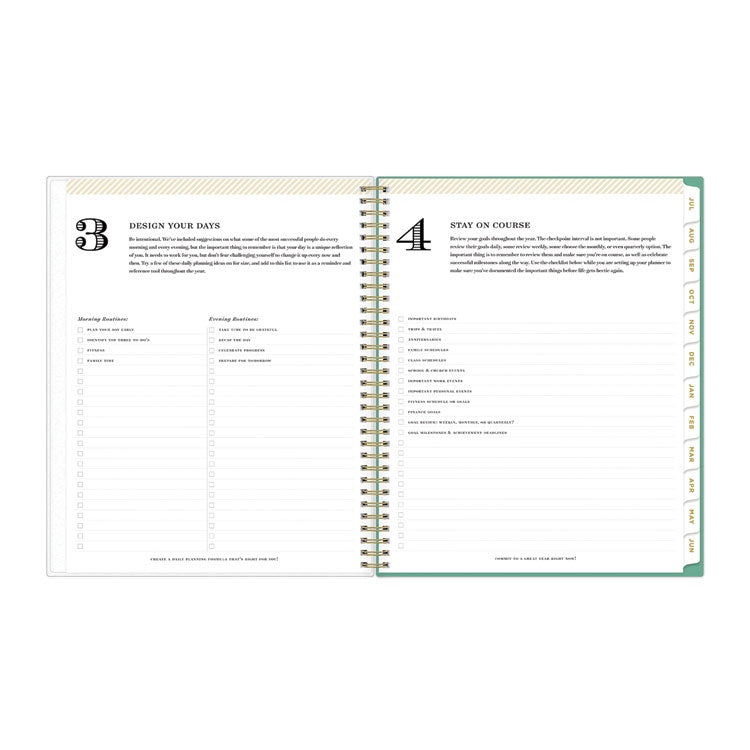 Day Designer Academic Year Weekly/Monthly Frosted Planner, Palms Artwork, 11 x 8.5, 12-Month (July to June): 2025 to 2026