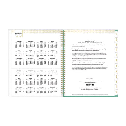 Day Designer Academic Year Weekly/Monthly Frosted Planner, Palms Artwork, 11 x 8.5, 12-Month (July to June): 2025 to 2026