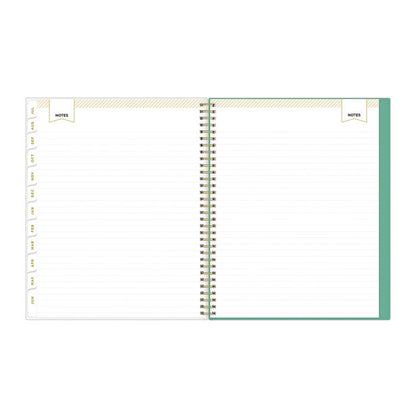 Day Designer Academic Year Weekly/Monthly Frosted Planner, Palms Artwork, 11 x 8.5, 12-Month (July to June): 2025 to 2026