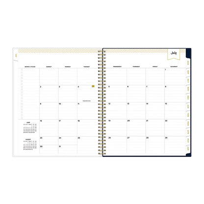 Day Designer Peyton Create-Your-Own Cover Weekly/Monthly Planner, Floral, 11 x 8.5, Navy, 12-Month (July to June): 2025-2026