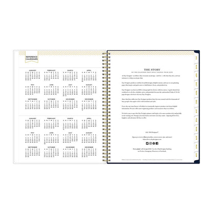 Day Designer Peyton Create-Your-Own Cover Weekly/Monthly Planner, Floral, 11 x 8.5, Navy, 12-Month (July to June): 2025-2026