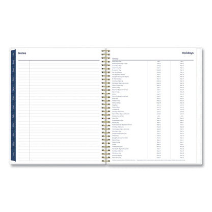 Gemma Academic Year Weekly/Monthly Planner, Geode Artwork, 11 x 8.5, Blue/Purple Cover, 12-Month (July to June): 2025 to 2026