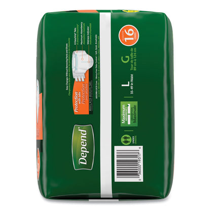 Incontinence Protection with Tabs, Large, 35" to 49" Waist, 16/Pack, 3 Packs/Carton