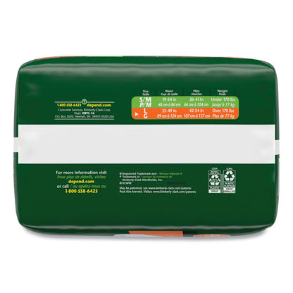 Incontinence Protection with Tabs, Large, 35" to 49" Waist, 16/Pack, 3 Packs/Carton