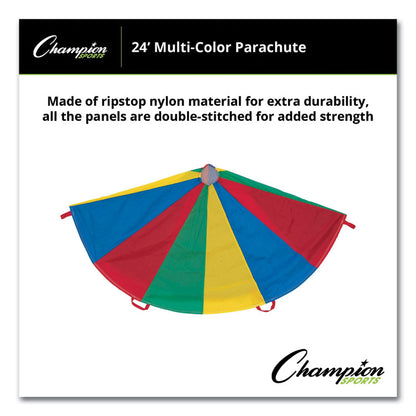 Nylon Multicolor Parachute, 24 ft dia, 20 Handles