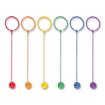 Swing Ball Set, 5.5" Diameter, Assorted Colors, 6/Set