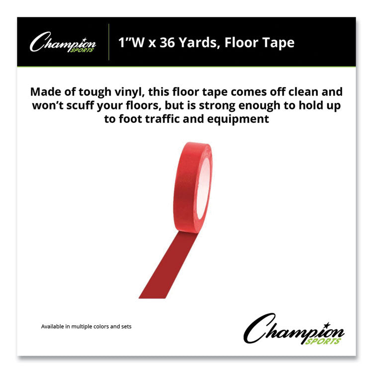 Floor Tape, 1" x 36 yds, Red