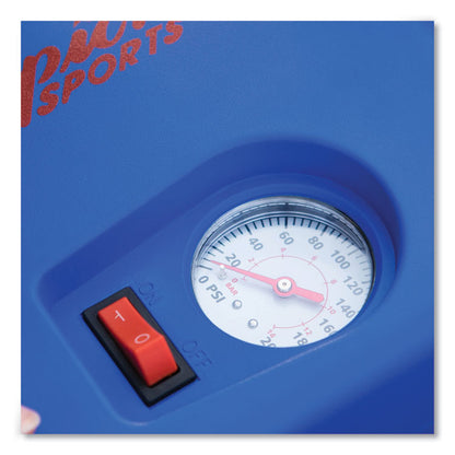 Electric Inflating Pump with Gauge, Hose and Needle, 0.25 hp Compressor, 50 psi, 8 ft Cord