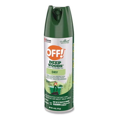 Deep Woods Dry Insect Repellent, 4 oz Aerosol Spray, 12/Carton