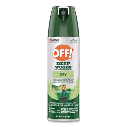 Deep Woods Dry Insect Repellent, 4 oz Aerosol Spray, 12/Carton