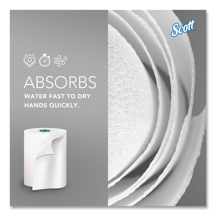 Pro Hard Roll Paper Towels with Absorbency Pockets for Scott Pro Dispenser, Green Core Only, 1-Ply, 7.5" x 900 ft,6 Rolls/CT