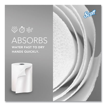 Pro Hard Roll Paper Towels with Absorbency Pockets for Scott Pro Dispenser, Gray Core Only, 1-Ply, 7.5" x 900 ft, 6 Rolls/CT