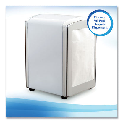 Full Fold Dispenser Napkins, 1-Ply, 13 x 12, White, 500/Pack, 12 Packs/Carton