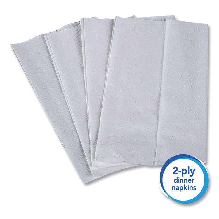 Full Fold Dispenser Napkins, 1-Ply, 13 x 12, White, 500/Pack, 12 Packs/Carton