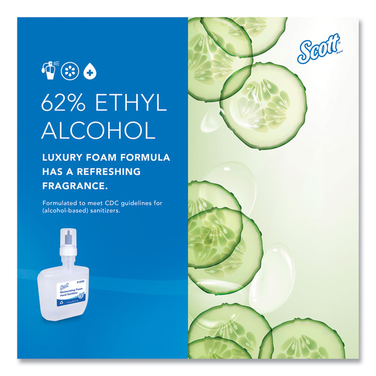 Pro Moisturizing Foam Hand Sanitizer, 1,200 mL Cassette, Fruity Cucumber Scent, 2/Carton