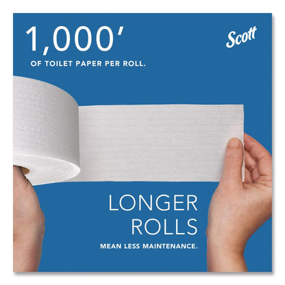 Essential JRT Jumbo Roll Bathroom Tissue, Septic Safe, 2-Ply, 3.55" x 1,000 ft, White, 12 Rolls/Carton