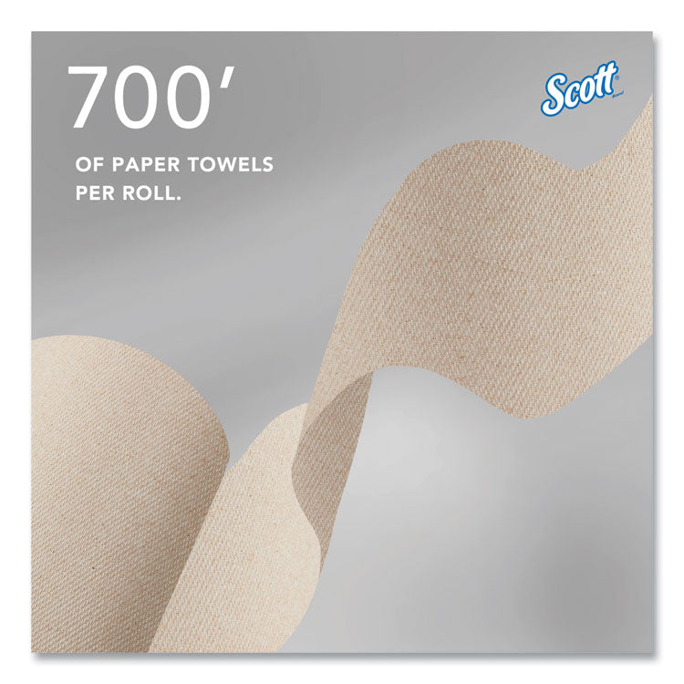 Essential 100% Recycled Fiber Hard Roll Towel, 1-Ply, 8" x 700 ft, 1.5" Core, Brown, 6 Rolls/Carton