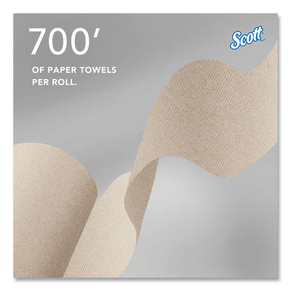 Essential 100% Recycled Fiber Hard Roll Towel, 1-Ply, 8" x 700 ft, 1.5" Core, Brown, 6 Rolls/Carton
