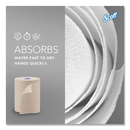 Essential 100% Recycled Fiber Hard Roll Towel, 1-Ply, 8" x 700 ft, 1.5" Core, Brown, 6 Rolls/Carton
