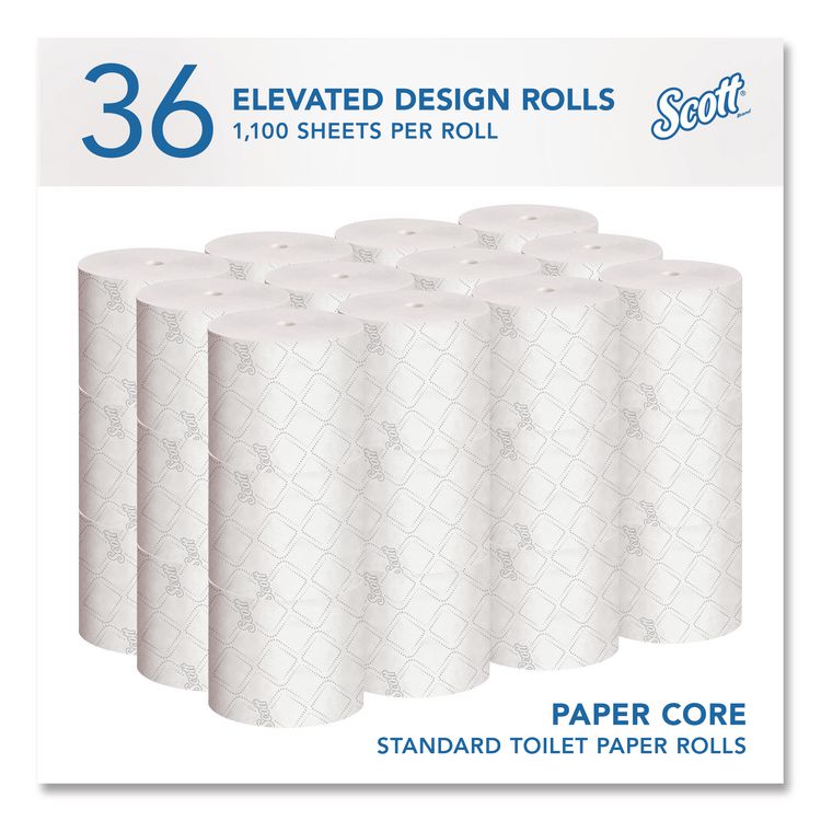 Pro Small Core High Capacity/SRB Bath Tissue, Septic Safe, 2-Ply, White, 1,100 Sheets/Roll, 36 Rolls/Carton