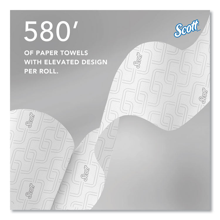 Slimroll Towels, 1-Ply, 8" x 580 ft, White/Orange Core, 6 Roll/Carton