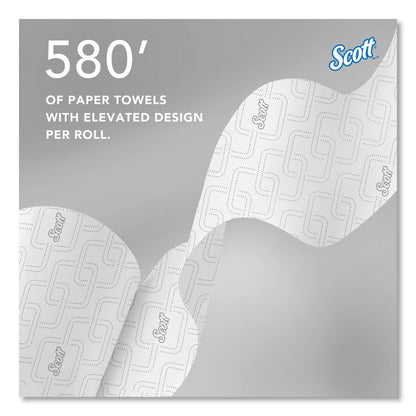 Slimroll Towels, 1-Ply, 8" x 580 ft, White/Orange Core, 6 Roll/Carton