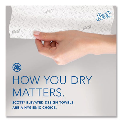 Slimroll Towels, 1-Ply, 8" x 580 ft, White/Pink Core, Traditional Business, 6 Rolls/Carton