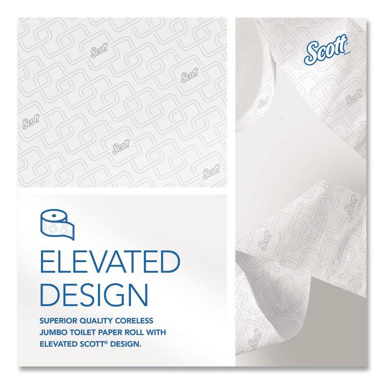 Essential Coreless JRT, Septic Safe, 2-Ply, 3.75" x 1,150 ft, White, 12 Rolls/Carton