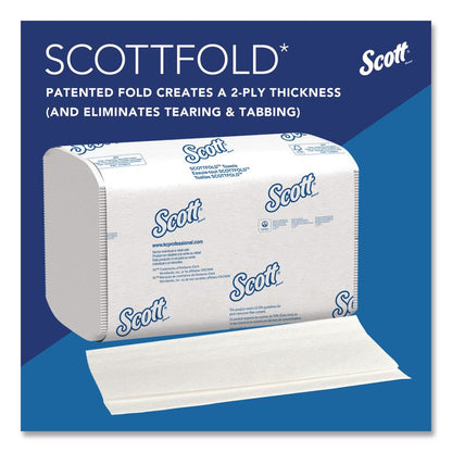 Pro Scottfold Towels, 1-Ply, 7.8 x 12.4, White, 175 Towels/Pack, 25 Packs/Carton