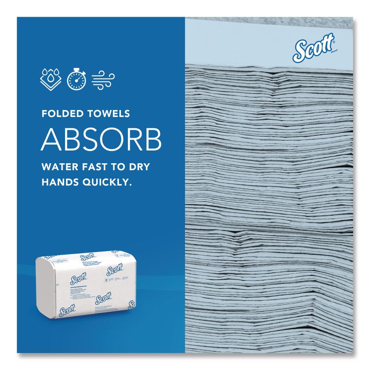 Pro Scottfold Towels, 1-Ply, 9.4 x 12.4, White, 175 Towels/Pack, 25 Packs/Carton