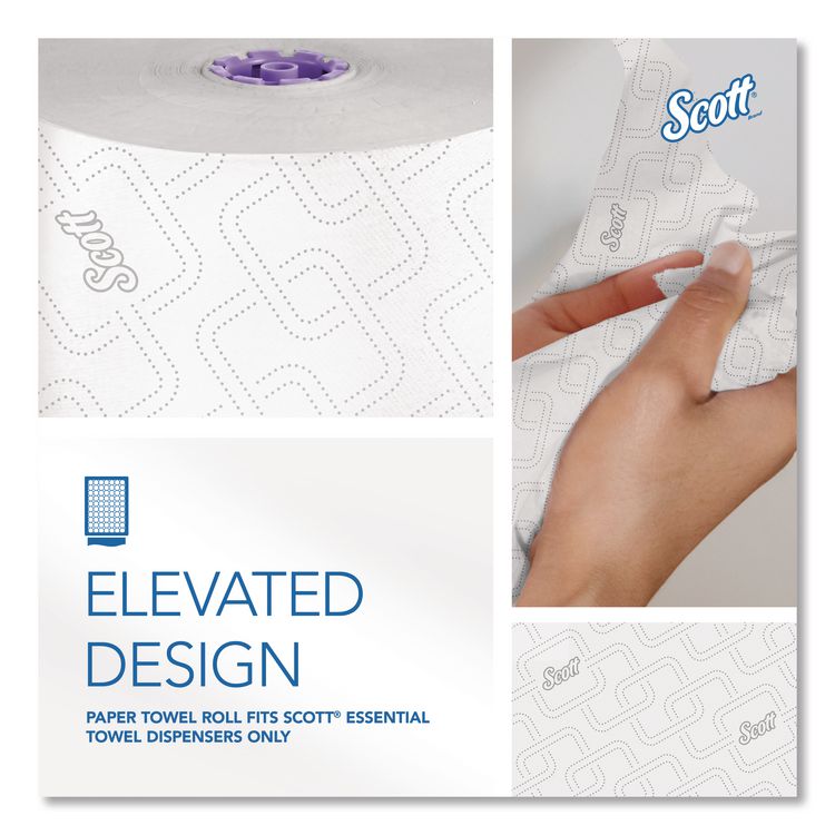 Essential High Capacity Hard Roll Towel, 1-Ply, 8" x 950 ft, White, 6 Rolls/Carton