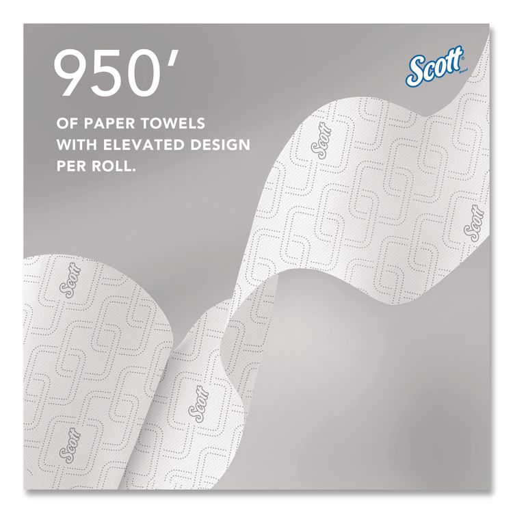 Essential High Capacity Hard Roll Towel, 1-Ply, 8" x 950 ft, White, 6 Rolls/Carton