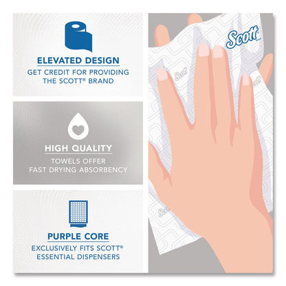 Essential High Capacity Hard Roll Towel, 1-Ply, 8" x 950 ft, White, 6 Rolls/Carton